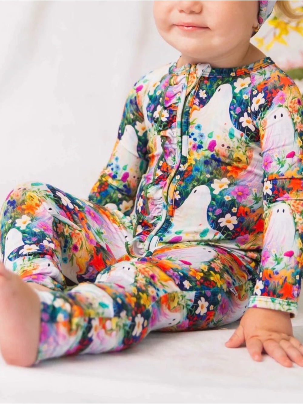 BUMS & ROSES | Boo-tiful Blooms Bamboo Convertible Zip Romper